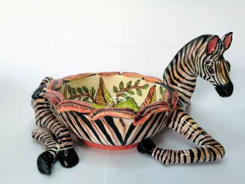 Ardmore Stunning Zebra Ramekin Superb Detail #