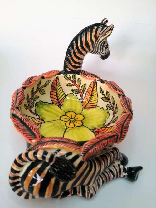 Ardmore Stunning Zebra Ramekin Superb Detail #
