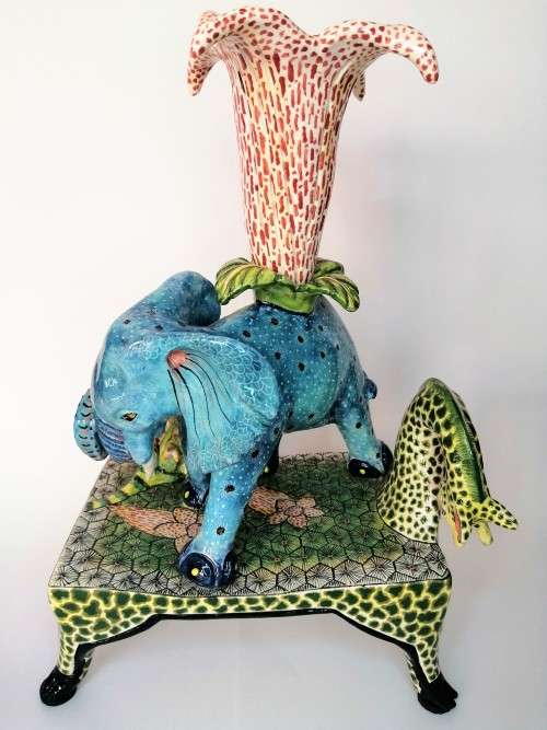 Ardmore Stunning Elephant Candle Holder Superb Detail (a) #