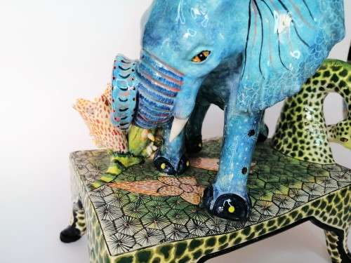 Ardmore Stunning Elephant Candle Holder Superb Detail (a) #