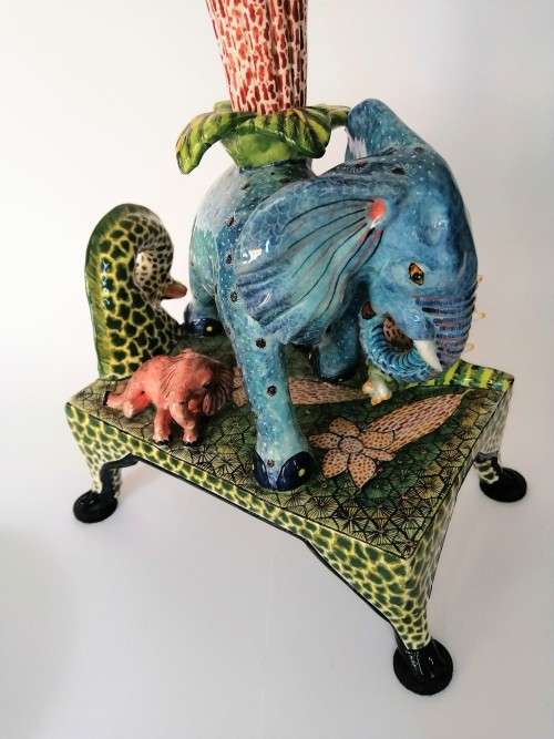 Ardmore Stunning Elephant Candle Holder Superb Detail (b) #