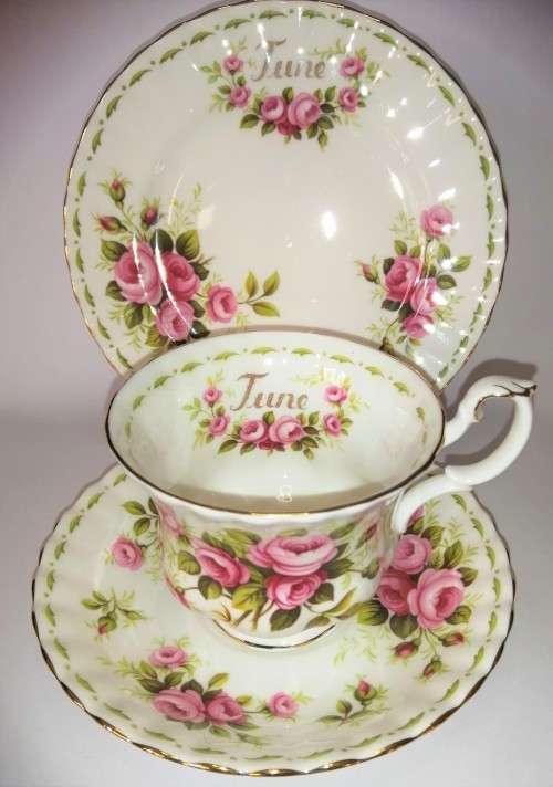 Royal Albert June Flower Of The Month June Roses Trio