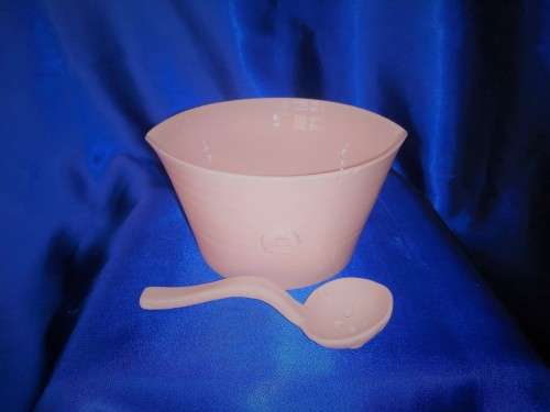 Pink Pottery Ice Bowl and Spoon by MUD
