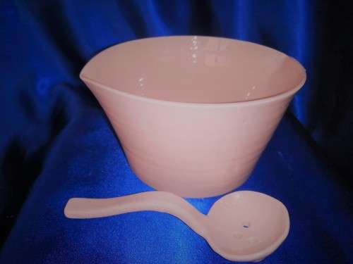 Pink Pottery Ice Bowl and Spoon by MUD