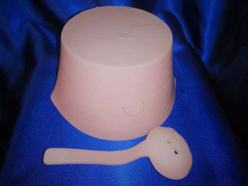 Pink Pottery Ice Bowl and Spoon by MUD