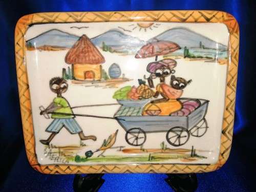 African Oblong Dish by Wendy Hower Cape Town