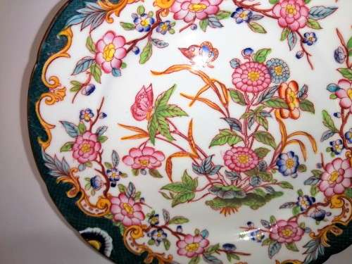 ANTIQUE French Porcelain Trio Sarreguemines, Large Porcelain Breakfast no.215