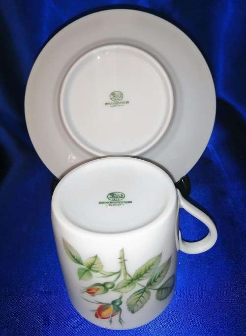 Duo Hutschenreuther demi tasse coffee cup