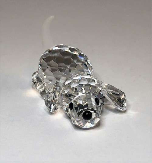 SWAROVSKI CRYSTAL BEAGLE PUPPY DOG PLAYING *
