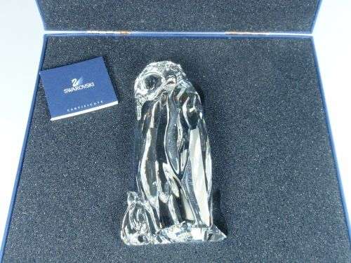 Swarovski Crystal Mother Large Penguin with Baby  #627067 #