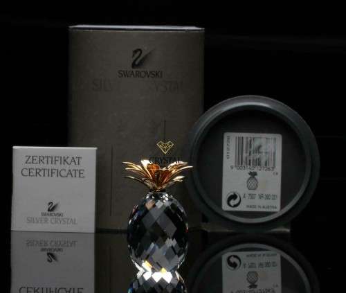 Swarovski Crystal Small Gold Pineapple 012726 Retired