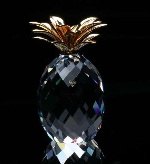 Swarovski Crystal Small Gold Pineapple 012726 Retired