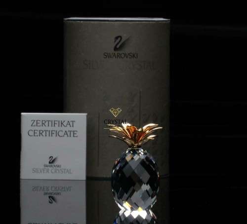 Swarovski Crystal Small Gold Pineapple 012726 Retired