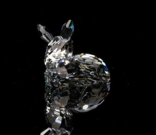 Swarovski Crystal Standing Doe Deer Fawn