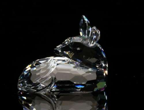 Swarovski Crystal Standing Doe Deer Fawn