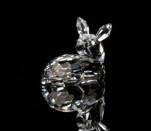 Swarovski Crystal Standing Doe Deer Fawn