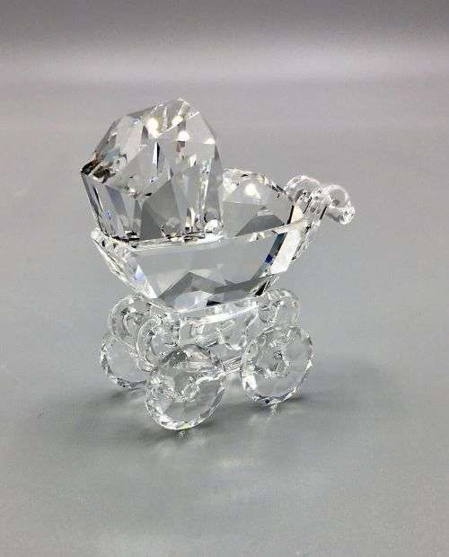 Swarovski Crystal Baby Carriage Pram When We Were Young