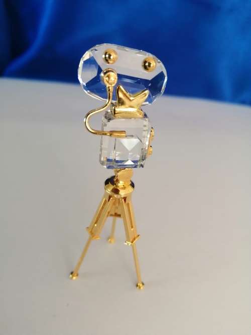 Swarovski Crystal Memories Gold Plated Film Movie Camera