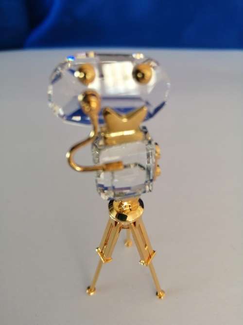 Swarovski Crystal Memories Gold Plated Film Movie Camera