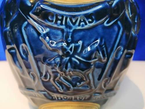 Vintage CHIVAS BROTHERS ROYAL SALUTE SCOTCH WHISKY Blue Bottle - WADE #