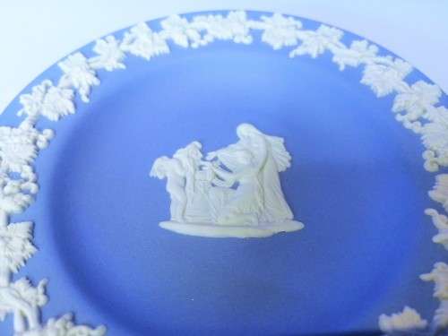 WEDGWOOD BLUE JASPER ROUND TRAY  #