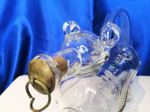 19th Century Glass `Gin Pig` c1890 #