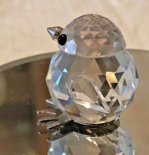 Swarvoski Silver Crystal Mini Chicken  Woodland Friends