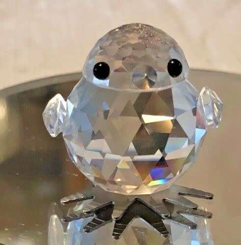Swarvoski Silver Crystal Mini Chicken  Woodland Friends