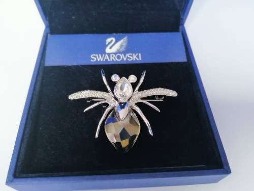 Swarovski Paradise Brooch Spider Darja Aurora Borealis Silver Shade 903655