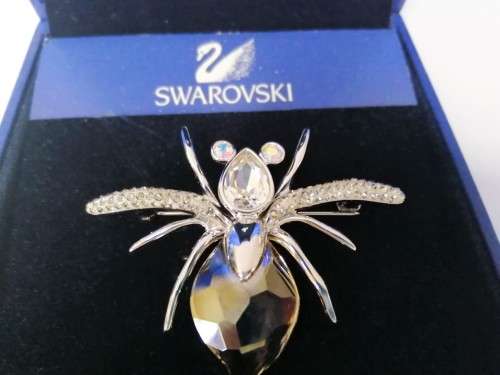 Swarovski Paradise Brooch Spider Darja Aurora Borealis Silver Shade 903655
