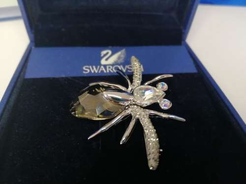 Swarovski Paradise Brooch Spider Darja Aurora Borealis Silver Shade 903655