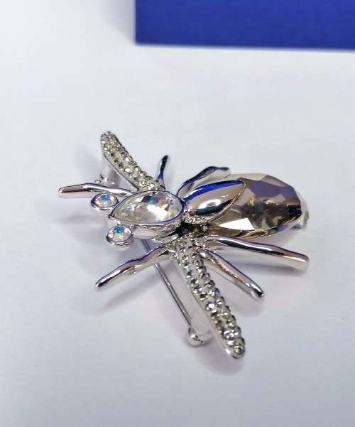 Swarovski Paradise Brooch Spider Darja Aurora Borealis Silver Shade 903655