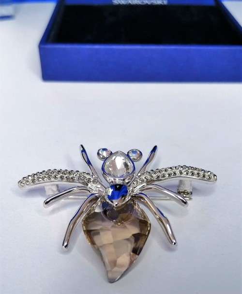 Swarovski Paradise Brooch Spider Darja Aurora Borealis Silver Shade 903655