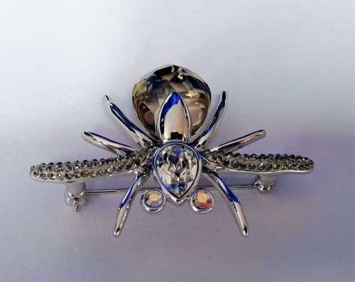 Swarovski Paradise Brooch Spider Darja Aurora Borealis Silver Shade 903655