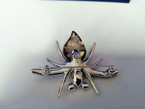 Swarovski Paradise Brooch Spider Darja Aurora Borealis Silver Shade 903655