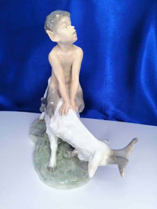Royal Copenhagen Denmark Faun Riding a Goat 737 Figurine