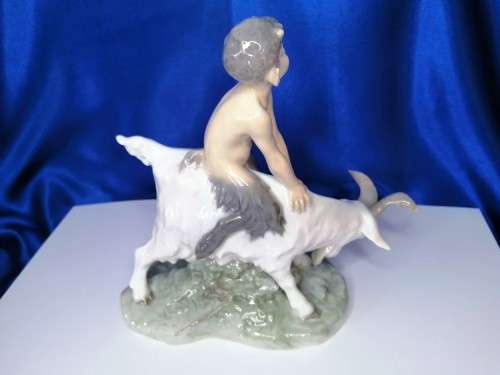 Royal Copenhagen Denmark Faun Riding a Goat 737 Figurine
