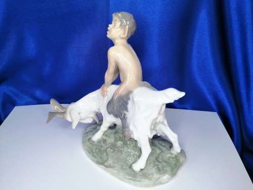 Royal Copenhagen Denmark Faun Riding a Goat 737 Figurine