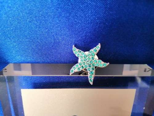 SWAROVSKI EVENT PIN BLUE STARFISH ETERNITY 2006 RETIRED RARE #
