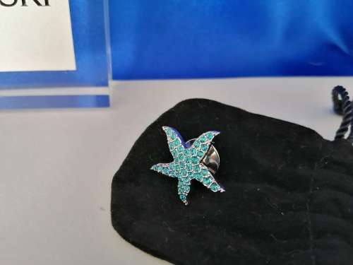 SWAROVSKI EVENT PIN BLUE STARFISH ETERNITY 2006 RETIRED RARE #