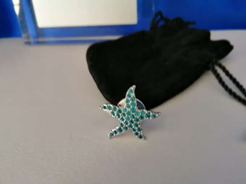 SWAROVSKI EVENT PIN BLUE STARFISH ETERNITY 2006 RETIRED RARE #