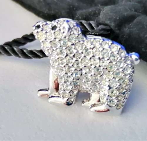 Swarovski SCS Silver Crystal 2012 Event Polar Bear Pin Brooch