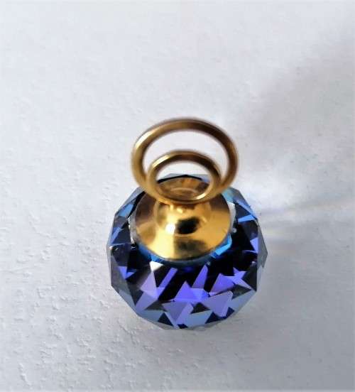Swarovski Crystal Set of 6 Place Card Holders Bermuda Blue Colo