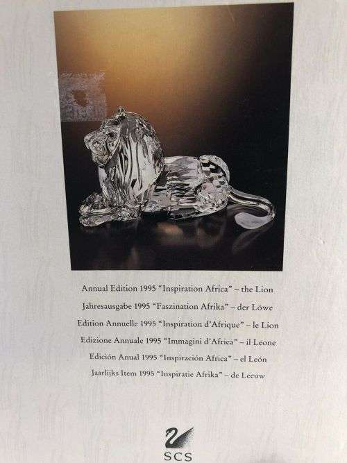 Swarovski Crystal `Inspiration Africa` The Lion Annual Edition 1995