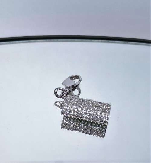 Swarovski Crystal Charm Bracelet Clip On Charm - Handbag