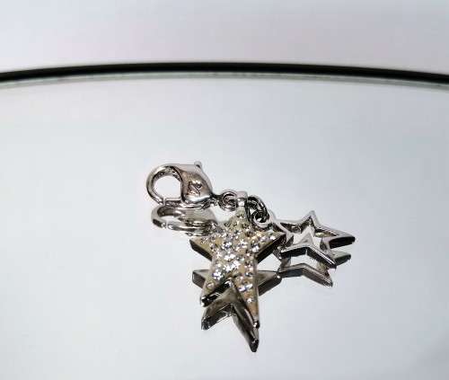 Swarovski Crystal Charm Bracelet Clip On Crystal Stars
