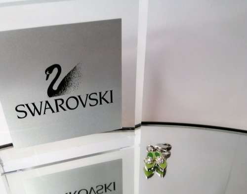 Swarovski Crystal Charm Bracelet Clip On Charm Green Shoes