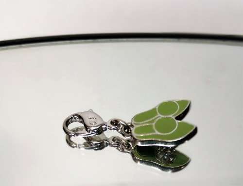 Swarovski Crystal Charm Bracelet Clip On Charm Green Shoes