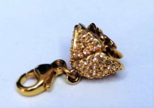 Genuine Swarovski Charm Bracelet Clip On Charm -  Crystal Rose.   #
