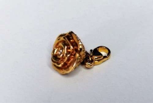 Genuine Swarovski Charm Bracelet Clip On Charm -  Crystal Rose.   #